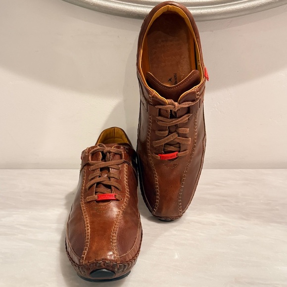 Pikolinos Brown Leather Driving Shoes 45 (US 11.5–12) Handmade Comfort Moccasins - Picture 3 of 16
